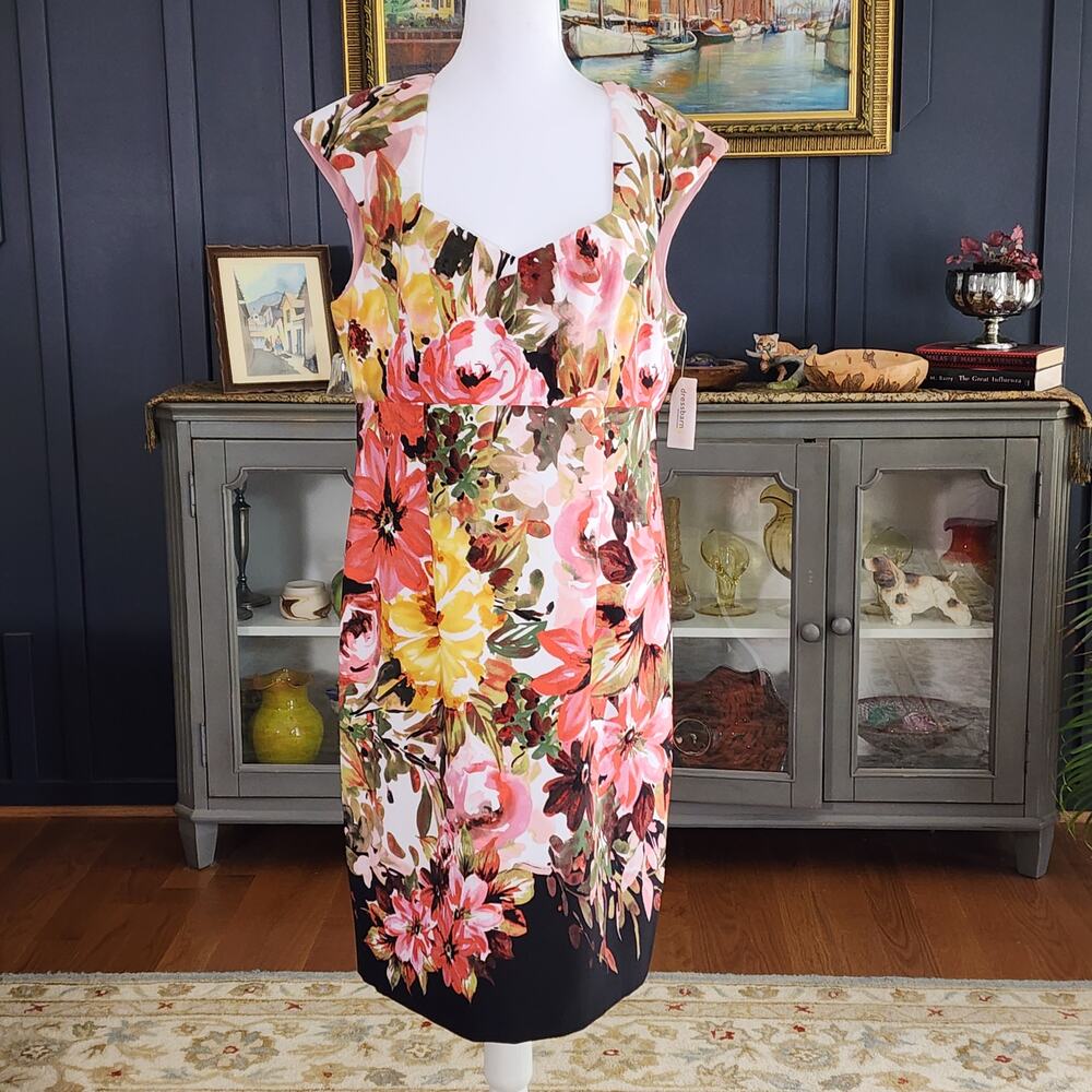NWT db Established 1962 Watercolor Floral Sheath Dress Size 14